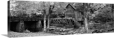 Power station in a forest, Glade Creek Grist Mill, Babcock State Park, West Virginia