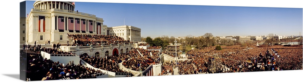 President Clinton at the inauguration ceremony, Capitol Building, Washington DC, USA