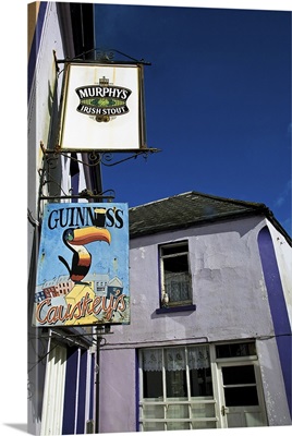 Pub Signs, Eyeries Village, Beara Peninsula, County Cork, Ireland