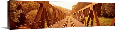 Railroad Tracks and Bridge Germany