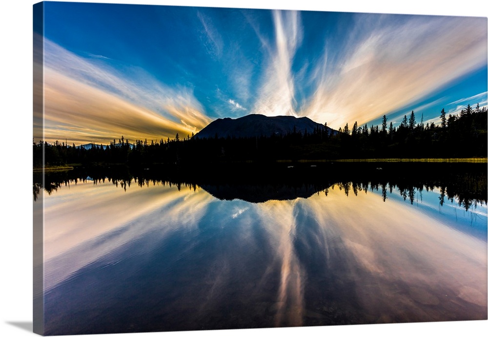 Rainbow Lake, Alaska, the Aleutian Mountain Range, near Willow Alaska