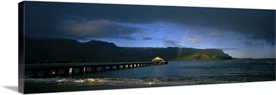 Rainbow over the sea, Hanalei, Kauai, Hawaii