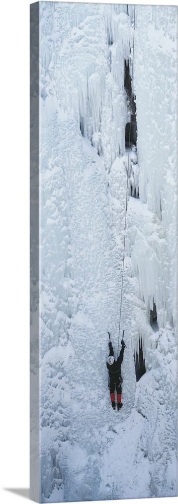 Rear view of an ice climber, Colorado