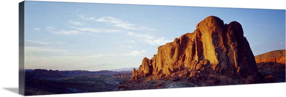 Red rock at summer sunset, Valley Of Fire State Park, Nevada Wall Art ...