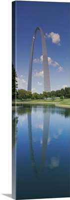 Reflection of an arch structure in a river, Gateway Arch, St. Louis, Missouri