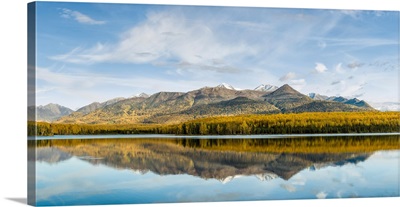 Reflection of Chugach Mountains in Clunie Lake, Eagle River, Alaska