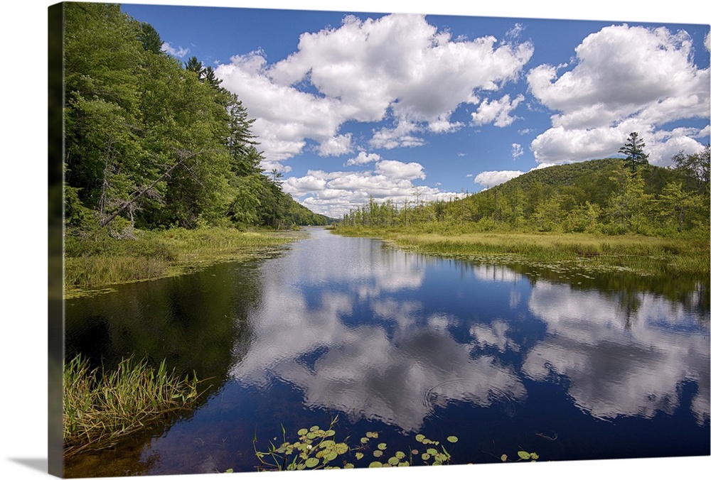 Reflection of clouds in Oxbow Lake Outlet, Adirondack Park, New York State
