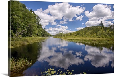Reflection of clouds in Oxbow Lake Outlet, Adirondack Park, New York State
