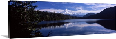 Reflection of clouds in water, Mt Hood, Lost Lake, Mt. Hood National Forest, Hood River County, Oregon