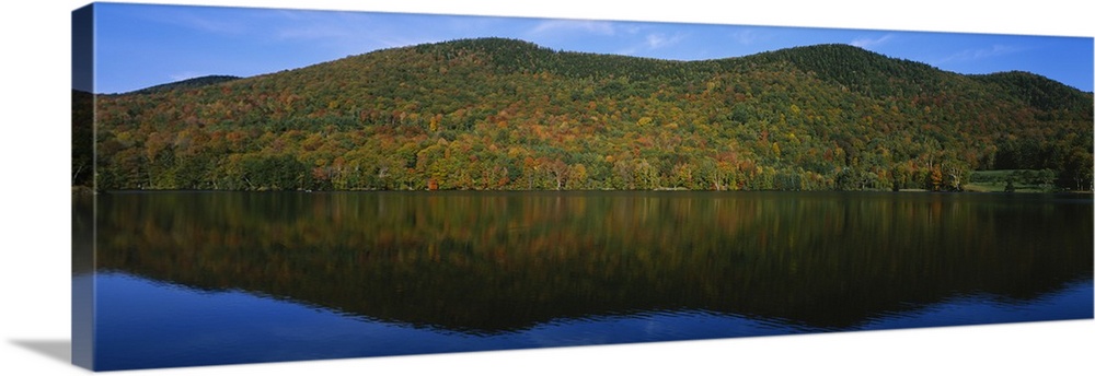 Reflection of hills in a lake, Echo Lake, Northeast Kingdom, Vermont