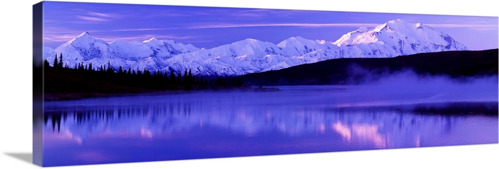 Reflection of Mt McKinley in Wonder Lake, Denali National Park, Alaska