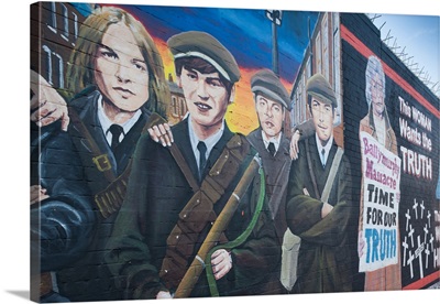 Republican Murals Against British Rule, Falls Road, Belfast, Northern Ireland