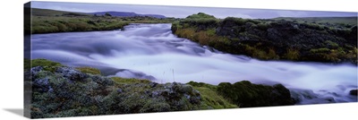 River flowing through a landscape, Fjallabak Nature Reserve, Central Highlands, Iceland