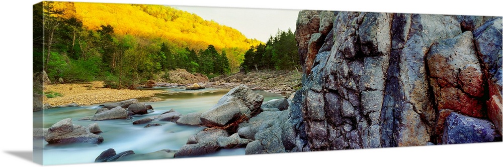 River flowing through rocks, black river, st. Francois county, missouri, USA.
