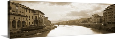 River passing through a city, Arno River, Florence, Italy