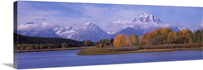 River with mountains in the background Oxbow Bend Snake River Grand Teton National Park Teton County Wyoming