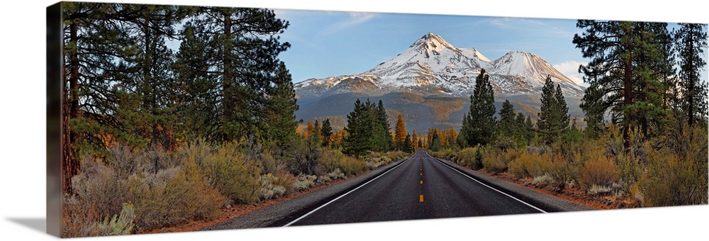 Road leading towards Mt Shasta, Siskiyou County, California