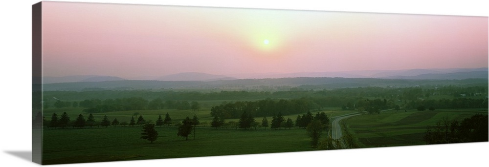 Road passing through a landscape, Gettysburg Battlefield, Gettysburg, Adams County, Pennsylvania,