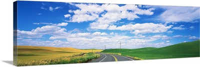 Road passing through a landscape, Whitman County, Washington State,