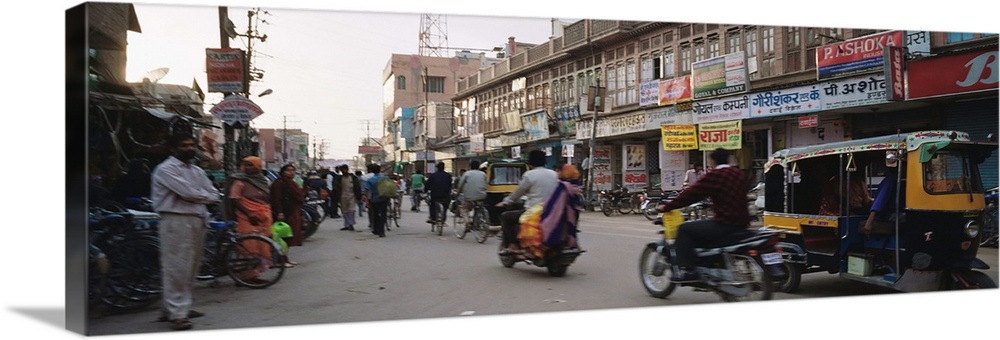 Road passing through a market, Bikaner, Rajasthan, India
