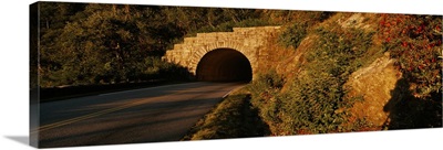 Road passing through a tunnel, Blue Ridge Parkway, North Carolina