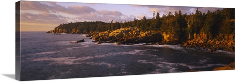 Rock formations at the coast, Monument Cove, Mount Desert Island ...