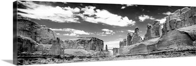 Rock formations, Courthouse Tower, Arches National Park, Utah