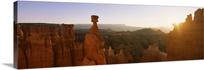 Rock formations in a canyon, Thors Hammer, Bryce Canyon National Park, Utah