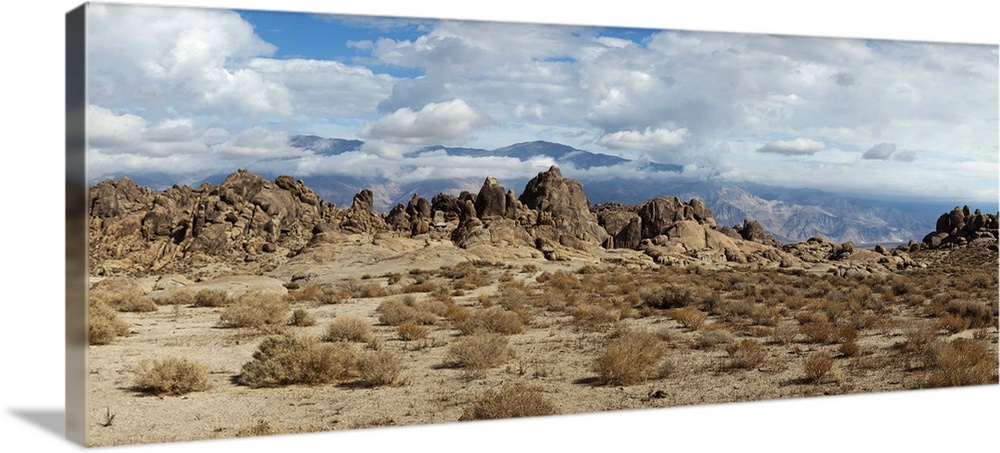 Rock formations in a desert, Alabama Hills, Owens Valley, Lone Pine, California