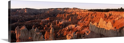 Rock formations in a desert, Sunrise Point, Bryce Canyon National Park, Utah