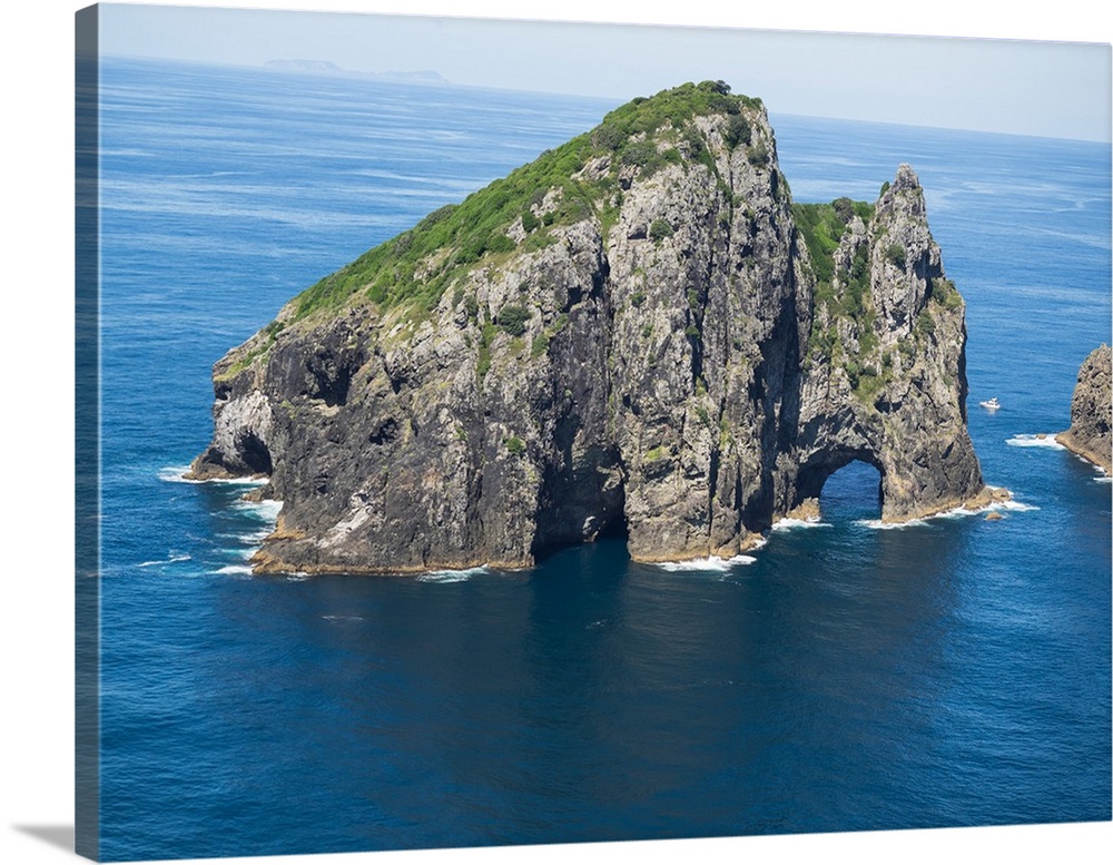 Rock formations in the sea, Motukokako Island, Bay of Islands, Northland, North Island, New Zealand.