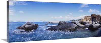 Rock formations in the sea, The Baths, Virgin Gorda, British Virgin Islands