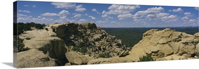 Rock formations on a landscape, El Malpais National Monument, New Mexico