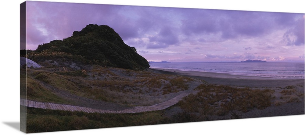 Rock formations on a landscape, Mangawhai Heads, Northland, New Zealand