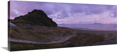 Rock formations on a landscape, Mangawhai Heads, Northland, New Zealand