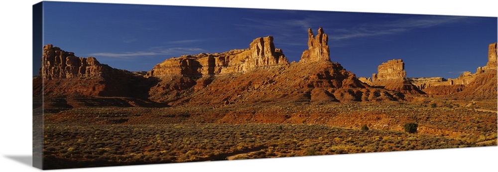 Rock formations on a landscape, Monument Valley Tribal Park, Monument ...