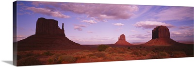 Rock formations on a landscape, Monument Valley Tribal Park, Utah, Arizona