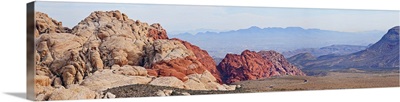 Rock formations on a landscape, Red Rock Canyon National Conservation Area, Nevada