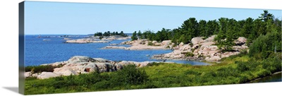 Rock formations on the coast, Killarney, Georgian Bay, Ontario, Canada
