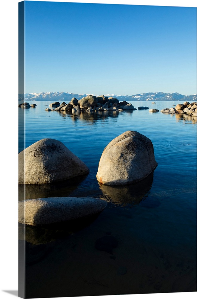 Rocks in a lake, Lake Tahoe, California, USA
