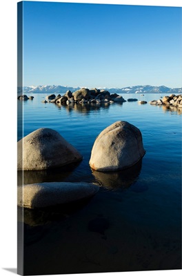 Rocks in a lake, Lake Tahoe, California