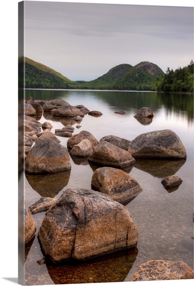 Rocks in pond, Jordan Pond, Bubble Pond, Acadia National Park, Maine