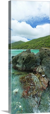 Rocks in the sea, Jumbie Bay, St John, US Virgin Islands