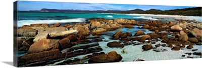 Rocks on the beach, Friendly Beaches, Freycinet National Park, Tasmania, Australia