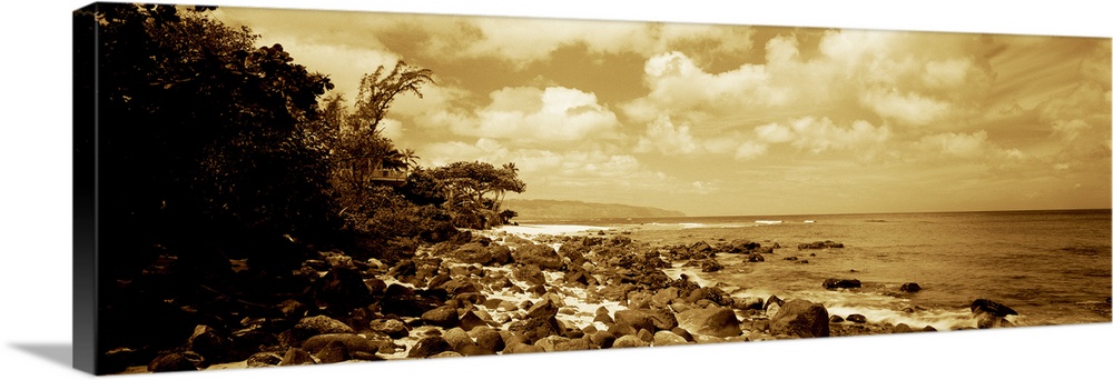 Rocks on the beach, Leftovers Beach Park, North Shore, Oahu, Hawaii