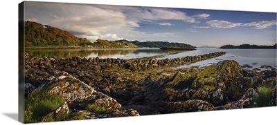 Rubha Fionnar shore at sunset, Scottish Highlands, Scotland