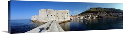 Ruins of a building, Fort St. Jean, Adriatic Sea, Dubrovnik, Croatia