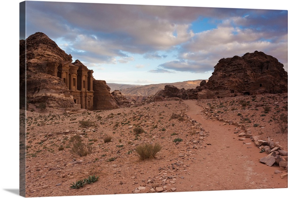Ruins of Ad Deir Monastery at Ancient Nabatean City of Petra, Wadi Musa, Ma'an Governorate, Jordan
