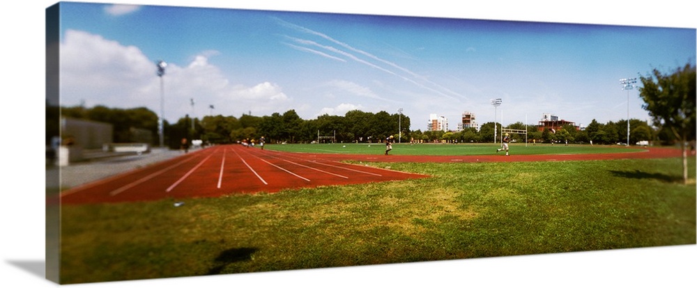 Running track in a public park McCarren Park Greenpoint Brooklyn New York City New York State