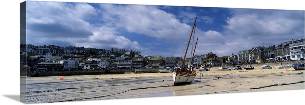 Sailboat at a harbor St. Ives Cornwall England